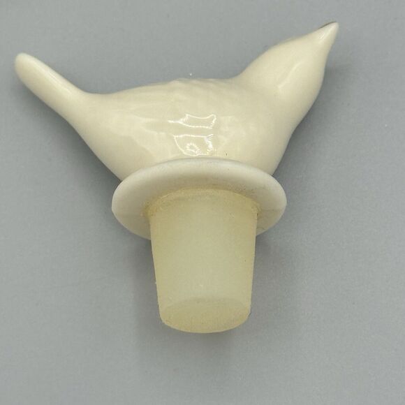 Vtg Lenox Serenade Porcelain Perfume Bottle with Bird Topper Floral Gold Gilt - Picture 9 of 11